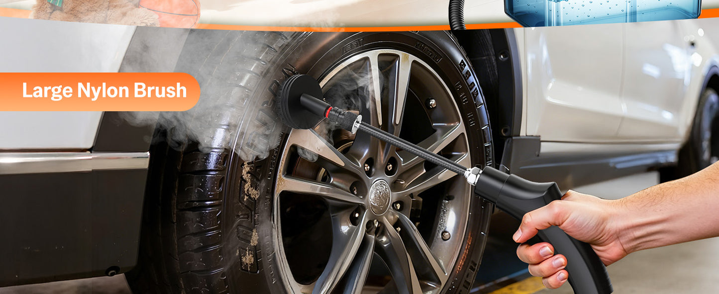 2500W Handheld Steam Cleaner with 16pcs Accessories & 1.6L Tank, Fast Heating & High Temperature Portable Steam Cleaner for Car, Kitchen, Home, Steamer for Cleaning Windows, Grout, Upholstery and More