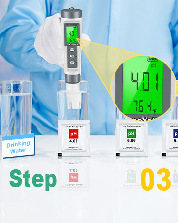 Digital pH/TDS Meter with ATC pH Tester, 3 in 1 pH TDS Temp 0.01 Resolution High Accuracy pH Tester, pH Meter for Water, Wine, Pool, Aquariums