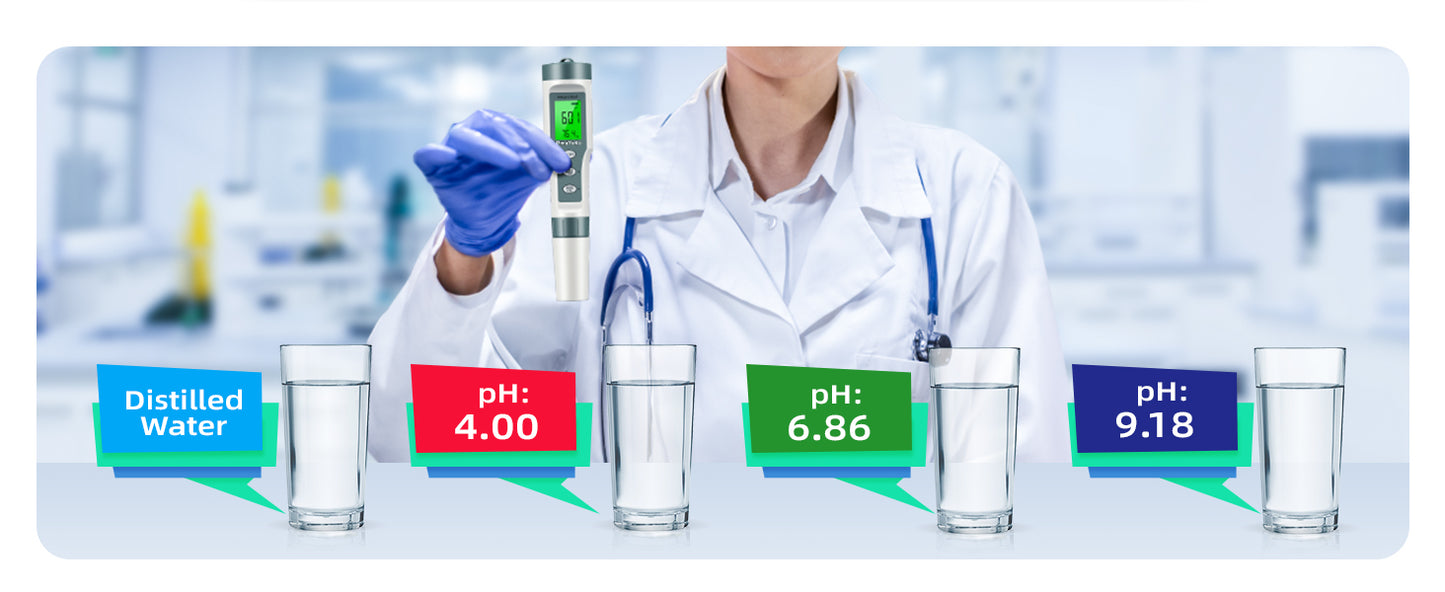 PmoYoKo Digital pH/TDS Meter with ATC pH Tester, 3 in 1 0.01 Resolution High Accuracy pH Pen Tester for Water with LCD Backlit, Tds Meter pH Meter for Drinking Water, Wine, Pool and Aquariums