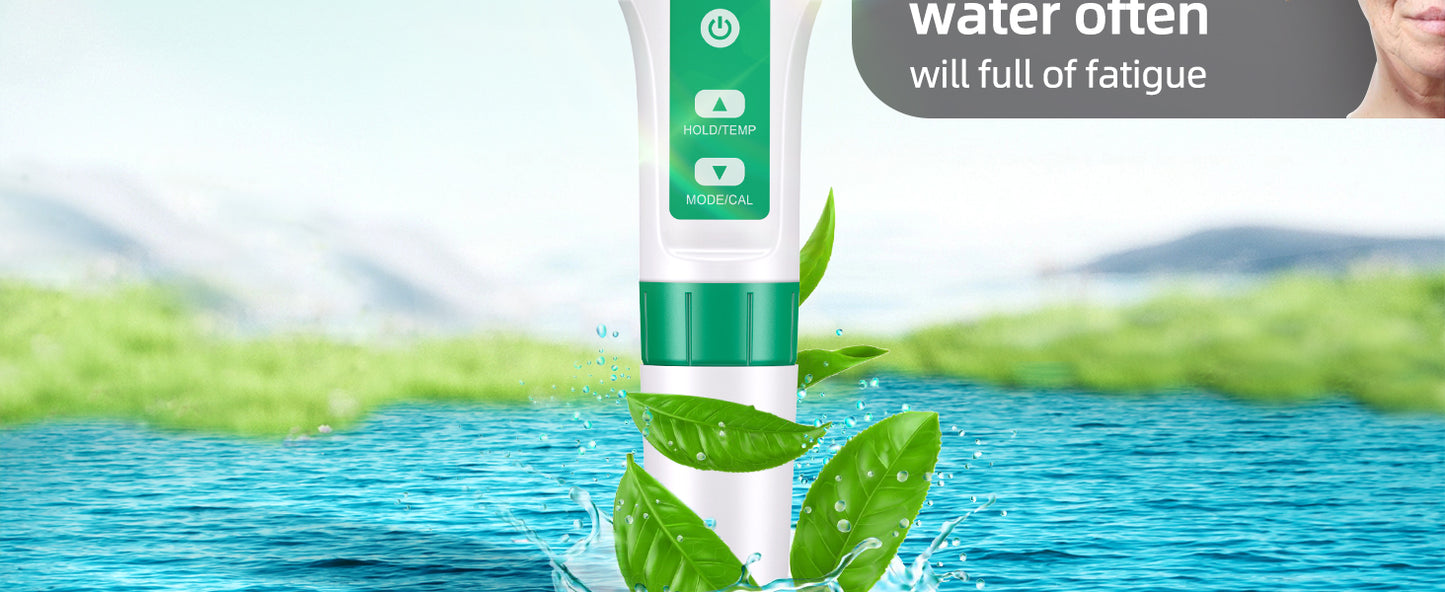 4 in 1 Digital pH Meter for Water, ±0.01 Resolution High Accuracy Tds Meter Digital Water Tester with ATC pH Tester, Water Tester for Drinking Water, Brewing, Hydroponics, Wine, Pool and Aquarium